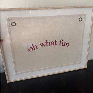 Studio McGee Treshold framed tapestry oh what fun art holiday Christmas decor